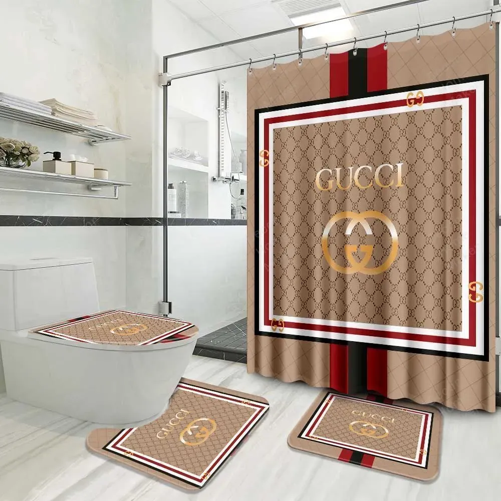 Gucci Bathroom Set Luxury Fashion Brand Hypebeast Home Decor Bath Mat