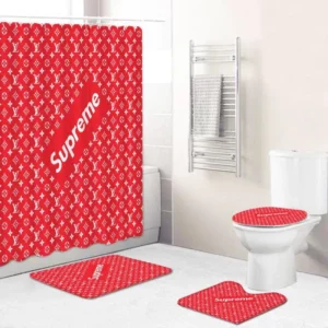 Supreme - Bathroom Set Hypebeast Bath Mat Home Decor Luxury Fashion Brand