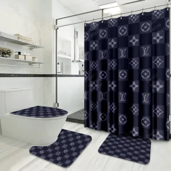 Louis Vuitton Lv Louis Vuitton Bathroom Set Luxury Fashion Brand Home Decor Hypebeast Bath Mat