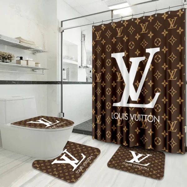 Louis Vuitton Lv Louis Vuitton Bathroom Set Hypebeast Home Decor Bath Mat Luxury Fashion Brand