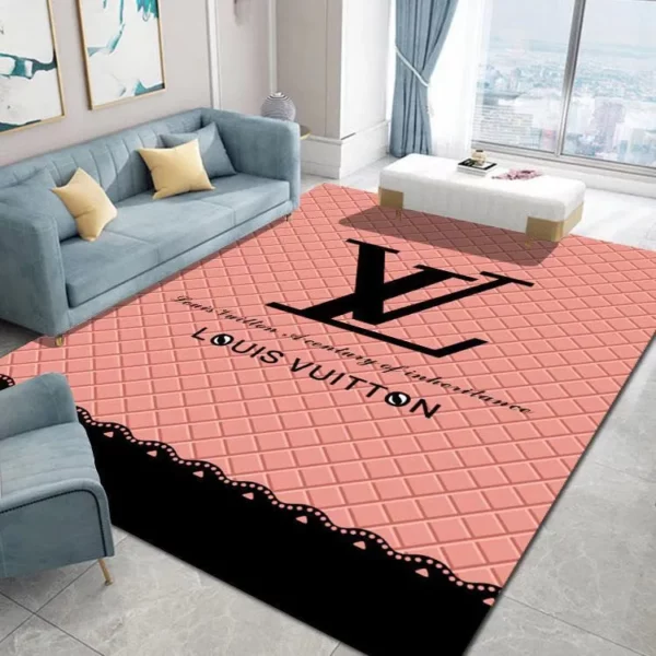 Louis vuitton lv Rectangle Rug Luxury Fashion Brand Area Carpet Home Decor Door Mat