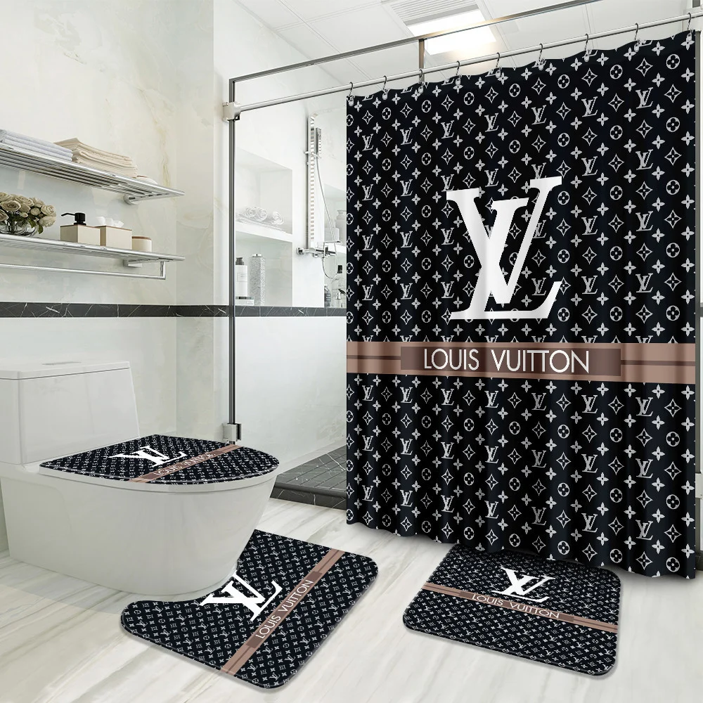 Louis Vuitton Bathroom Set Home Decor Luxury Fashion Brand Hypebeast Bath Mat