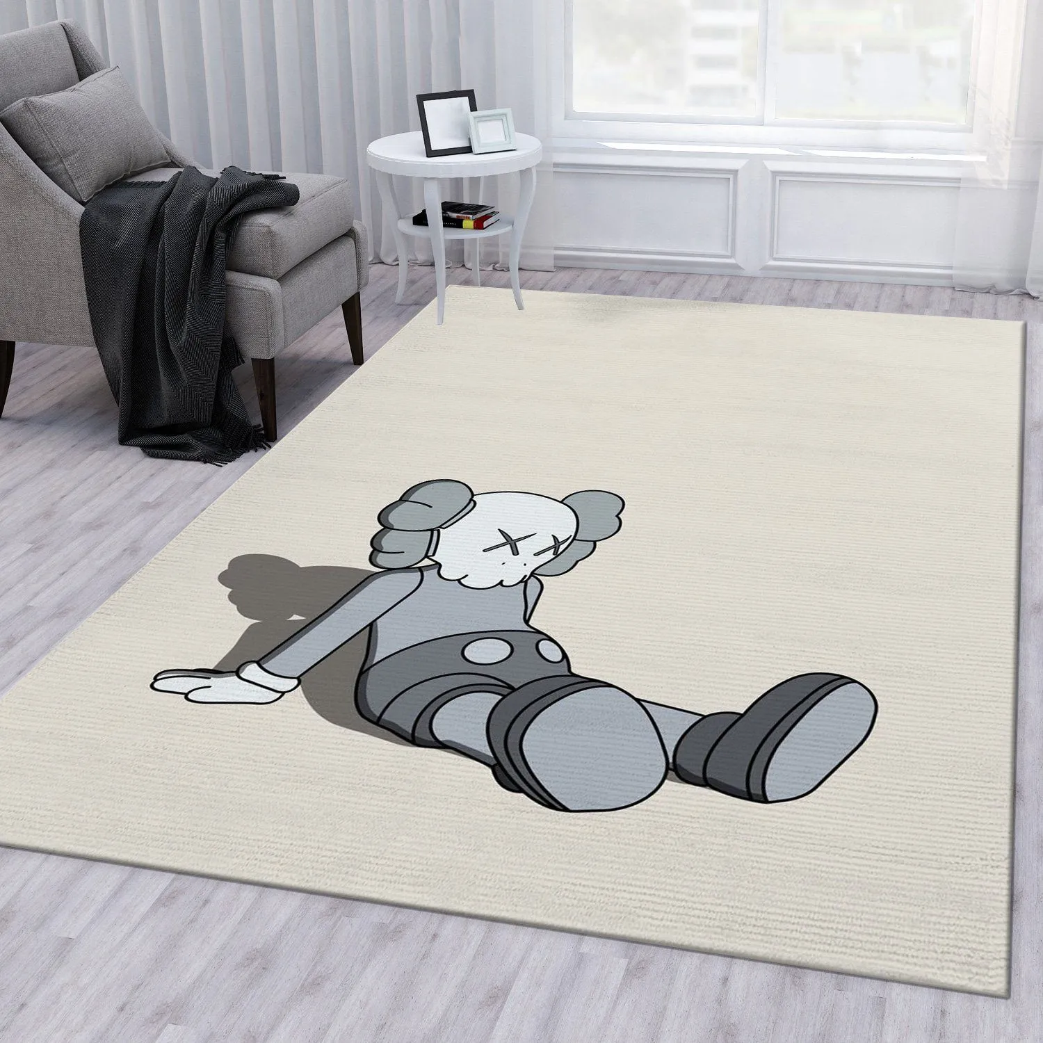 Kaws grey Rectangle Rug Luxury Home Decor Door Mat Area Carpet Fashion Brand