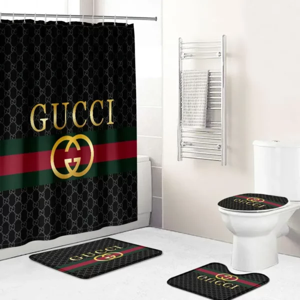 Gucci Bathroom Set Luxury Fashion Brand Hypebeast Home Decor Bath Mat