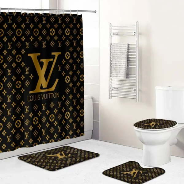 Louis Vuitton Bathroom Set Luxury Fashion Brand Home Decor Hypebeast Bath Mat