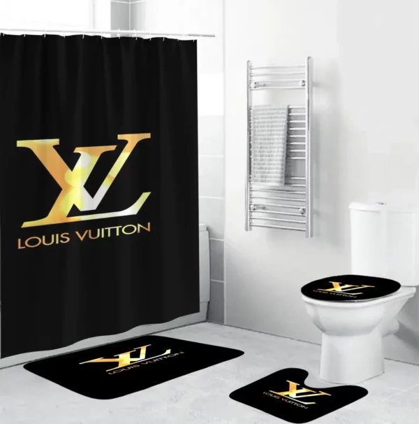 Louis Vuitton Bathroom Set Home Decor Luxury Fashion Brand Bath Mat Hypebeast