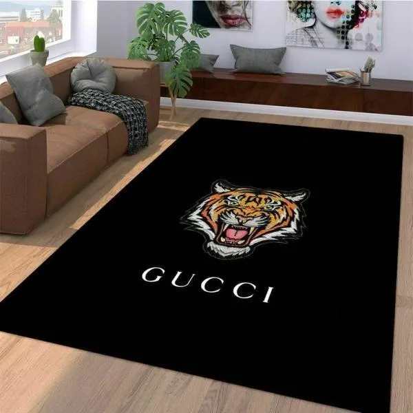 Gucci tiger Rectangle Rug Fashion Brand Home Decor Luxury Door Mat Area Carpet