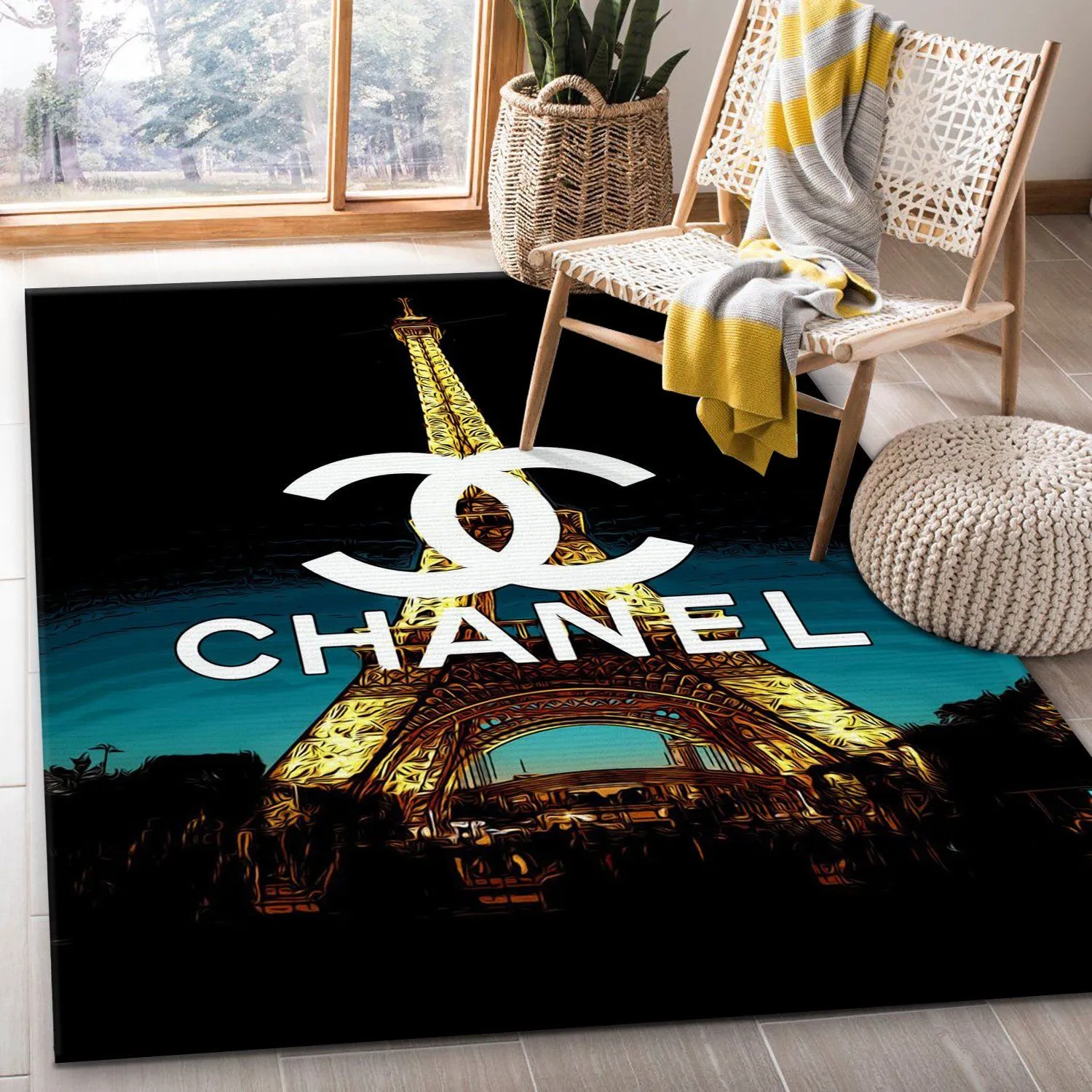 Chanel Luxury Fashion Brand Rug Area Carpet Door Mat Home Decor