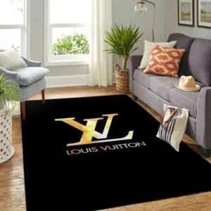 Louis Vuitton Yellow Luxury Fashion Brand Rug Home Decor Area Carpet Door Mat