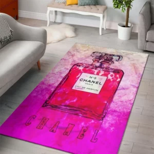 Chanel Eau De Parfum Luxury Fashion Brand Rug Area Carpet Home Decor Door Mat