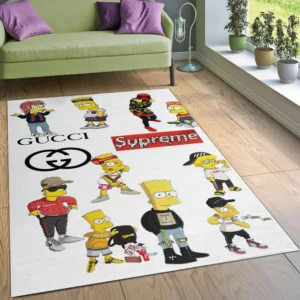 Gucci Supreme The Simpsons Luxury Fashion Brand Rug Home Decor Area Carpet Door Mat