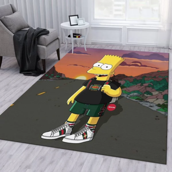 Gucci The Simpsons Mat Luxury Fashion Brand Rug Door Mat Home Decor Area Carpet