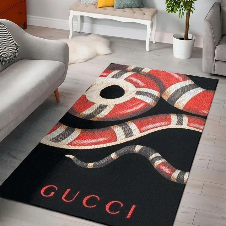 Gucci Snake Cool Mat Luxury Fashion Brand Rug Area Carpet Home Decor Door Mat