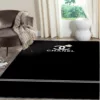 Chanel Black Line Luxury Fashion Brand Rug Home Decor Door Mat Area Carpet