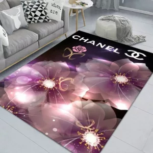 Chanelflowers Luxury Fashion Brand Rug Area Carpet Home Decor Door Mat