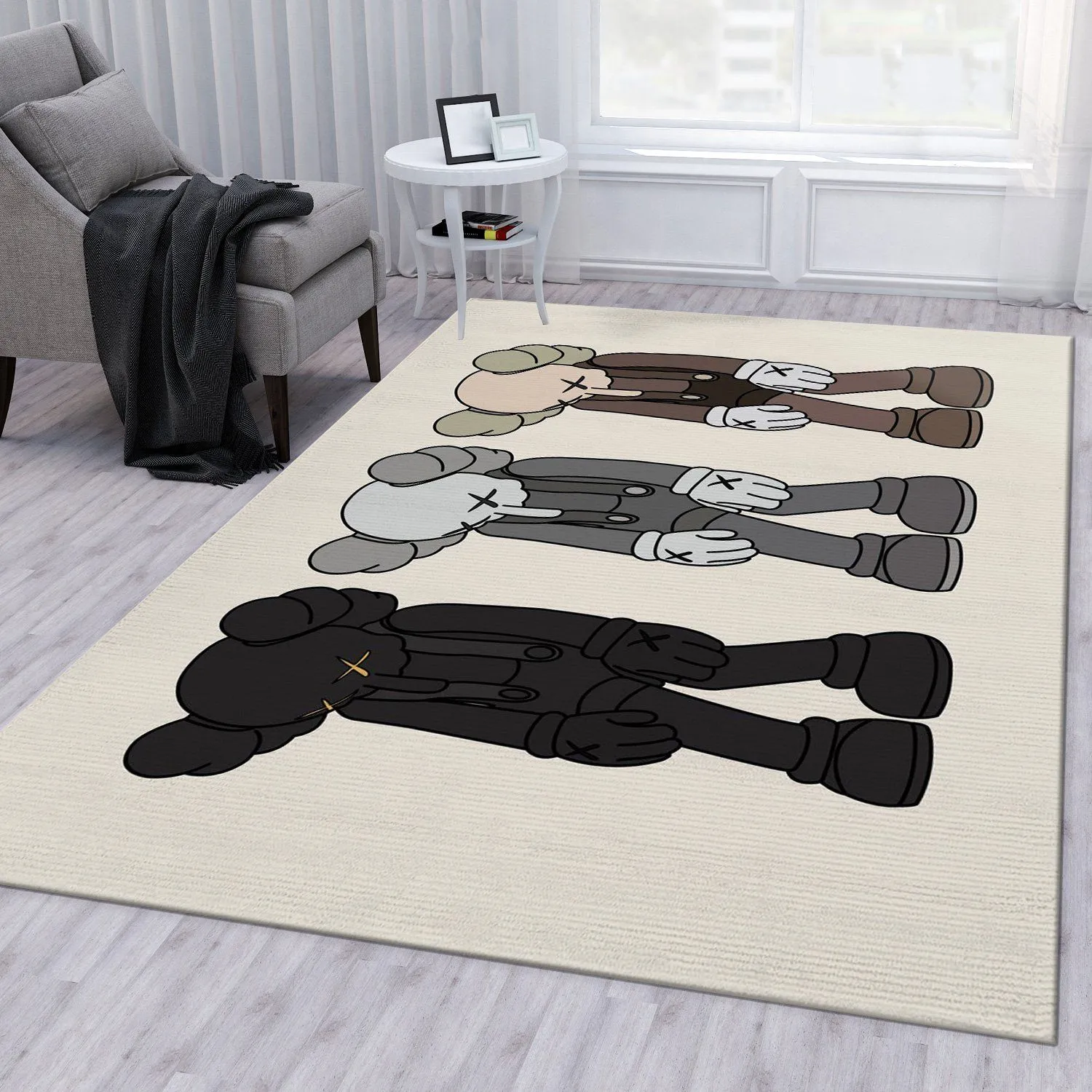 Kaws Small Lie Set Luxury Fashion Brand Rug Area Carpet Door Mat Home Decor