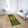 Gucci Stripe Luxury Fashion Brand Rug Area Carpet Home Decor Door Mat