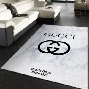 Gucci White Mat Luxury Fashion Brand Rug Area Carpet Door Mat Home Decor