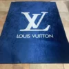 Louis Vuitton Blue Luxury Fashion Brand Rug Door Mat Home Decor Area Carpet