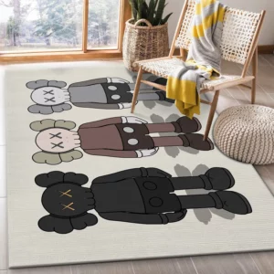 Kaws Standing Set Luxury Fashion Brand Rug Door Mat Area Carpet Home Decor