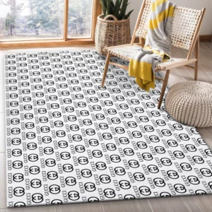 Gucci White Mat Luxury Fashion Brand Rug Area Carpet Home Decor Door Mat