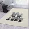 Kaws Along The Way Grey Luxury Fashion Brand Rug Door Mat Home Decor Area Carpet