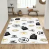 Chanel Flamingo Happiness Luxury Fashion Brand Rug Home Decor Area Carpet Door Mat