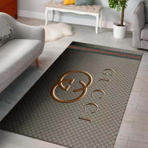 Gucci Multicolor Luxury Fashion Brand Rug Area Carpet Home Decor Door Mat