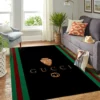 Gucci Black Luxury Fashion Brand Rug Door Mat Home Decor Area Carpet