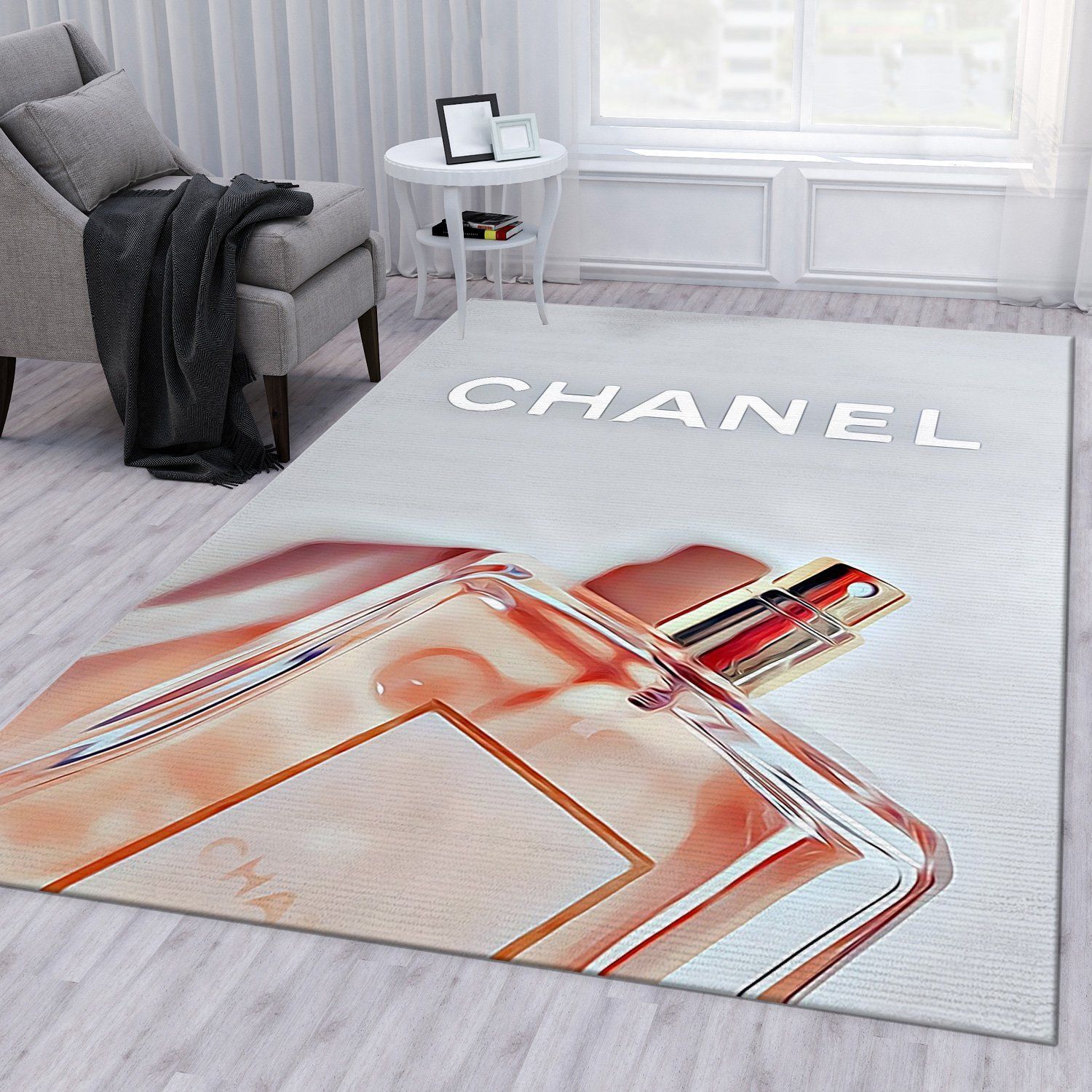 Chanel Perfume Art Luxury Fashion Brand Rug Door Mat Home Decor Area Carpet