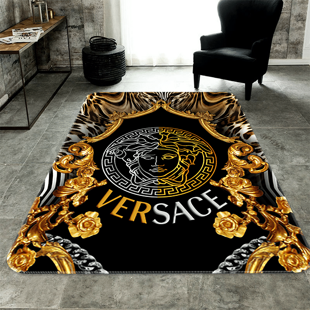 Versace Golden Luxury Fashion Brand Rug Home Decor Area Carpet Door Mat