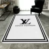 Louis Vuitton White Luxury Fashion Brand Rug Home Decor Area Carpet Door Mat