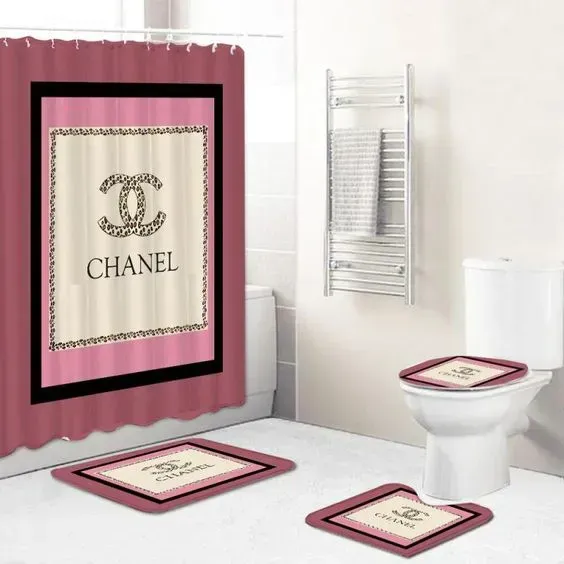 Chanel Bathroom Set Luxury Fashion Brand Bath Mat Hypebeast Home Decor