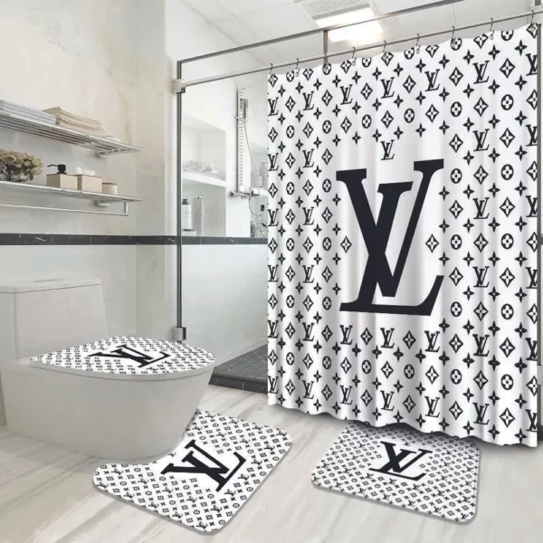 Louis Vuitton Bathroom Set Bath Mat Home Decor Luxury Fashion Brand Hypebeast