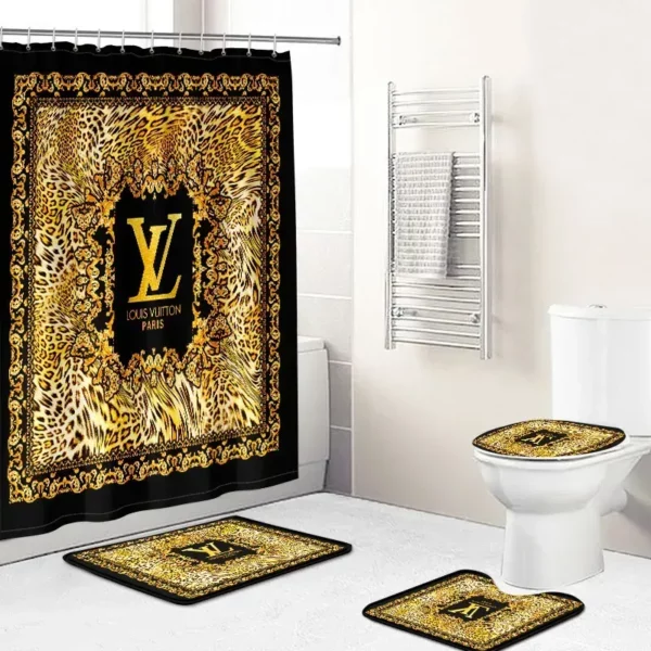 Louis Vuitton Bathroom Set Bath Mat Hypebeast Luxury Fashion Brand Home Decor