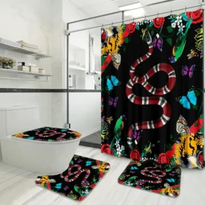 Gucci Bathroom Set Home Decor Bath Mat Luxury Fashion Brand Hypebeast