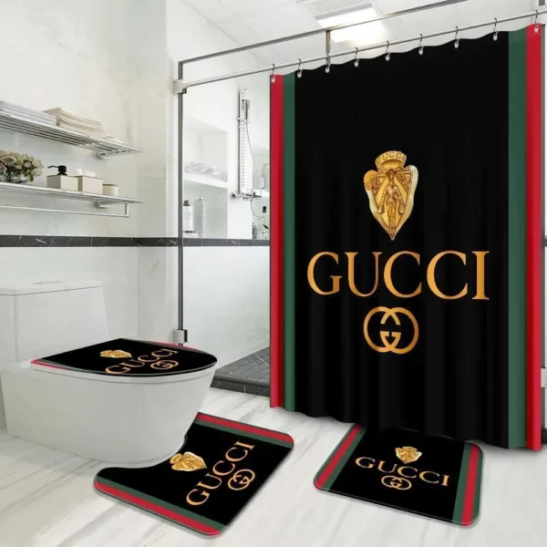 Gucci Bathroom Set Luxury Fashion Brand Bath Mat Hypebeast Home Decor