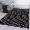 Gucci Black Rectangle Rug Luxury Fashion Brand Home Decor Area Carpet Door Mat