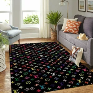 Louis Vuitton Colorful Rectangle Rug Fashion Brand Area Carpet Home Decor Door Mat Luxury