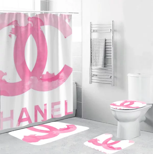 Chanel Pinky Bathroom Set Home Decor Hypebeast Luxury Fashion Brand Bath Mat