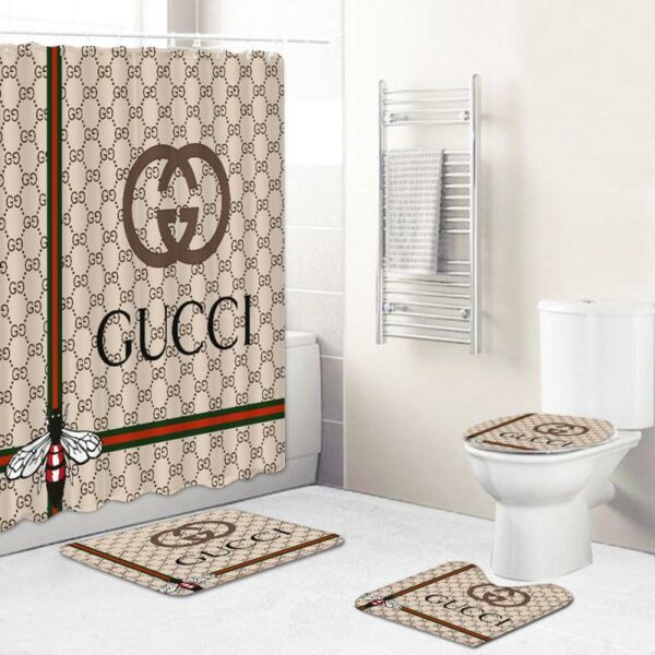 Gucci Bathroom Set Luxury Fashion Brand Bath Mat Home Decor Hypebeast