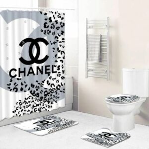 Chanel Leopard Bathroom Set Bath Mat Hypebeast Luxury Fashion Brand Home Decor