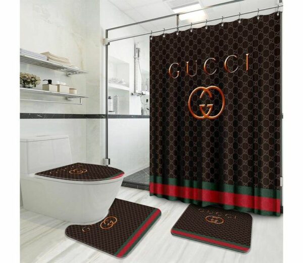 Gucci Retro Bathroom Set Bath Mat Hypebeast Luxury Fashion Brand Home Decor