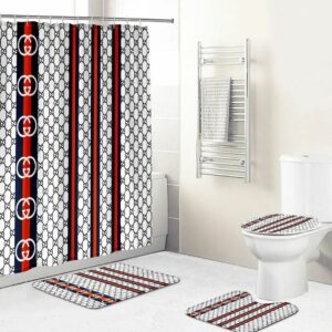 Gucci White Bathroom Set Luxury Fashion Brand Hypebeast Bath Mat Home Decor