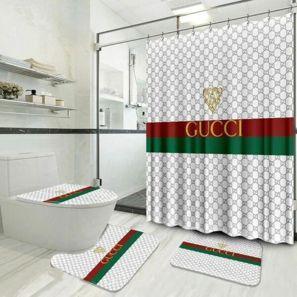 Gucci Monogram Bathroom Set Bath Mat Hypebeast Home Decor Luxury Fashion Brand