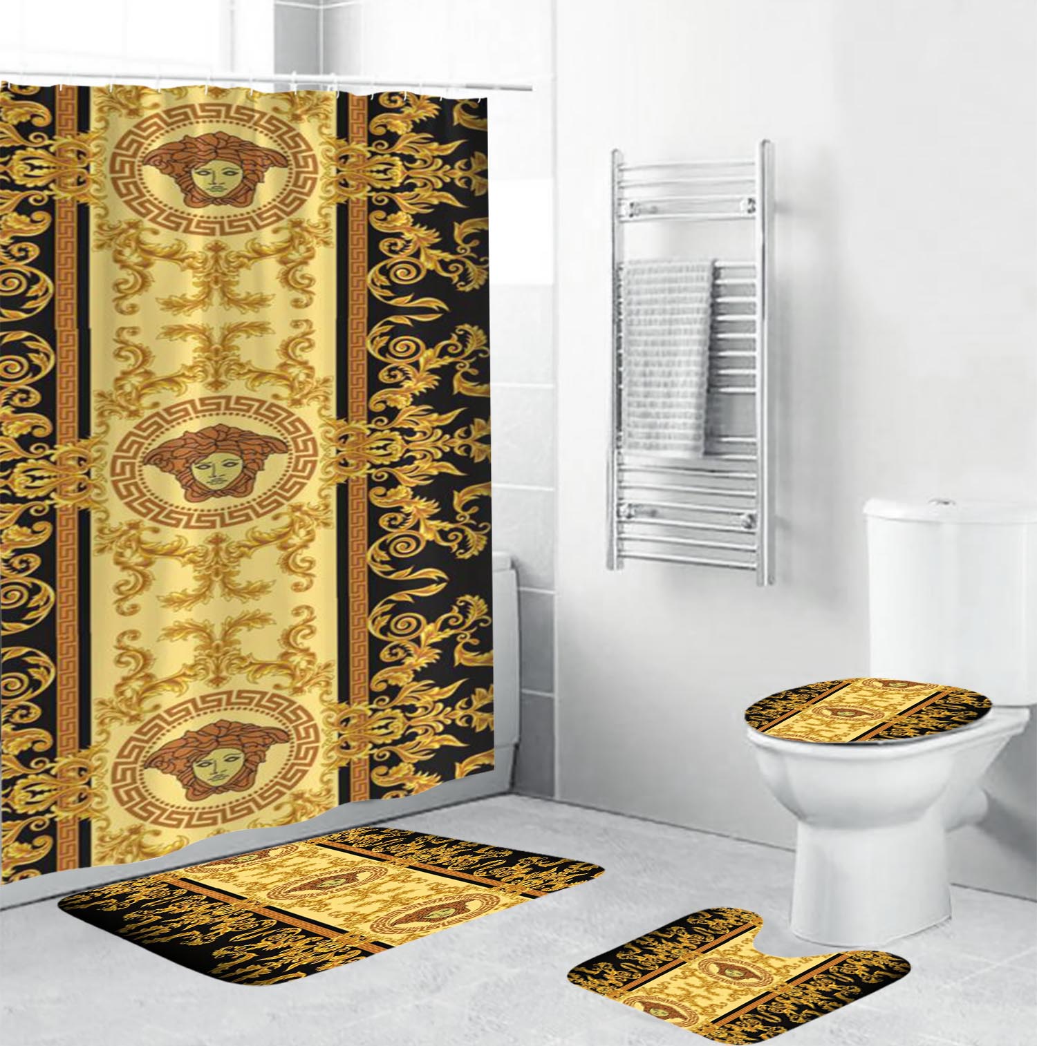 Gianni Versace Royal Bathroom Set Bath Mat Home Decor Hypebeast Luxury Fashion Brand